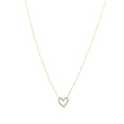 Minimalistische ketting open hartje en steentjes