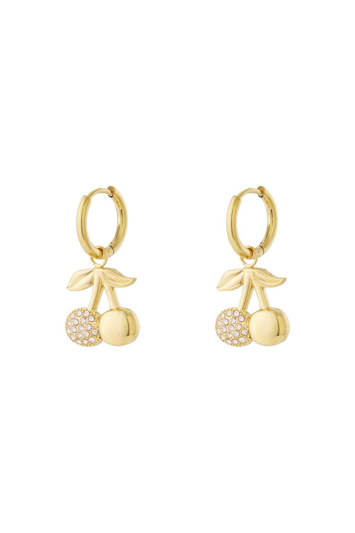 Minimalistische oorbellen kers