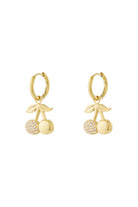 Minimalistische oorbellen kers