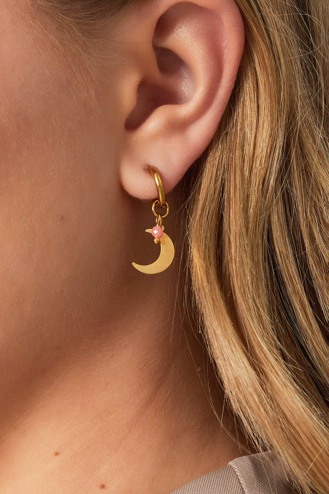 Minimalistische oorbellen maan