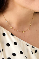 gouden klaver ketting stainless steel