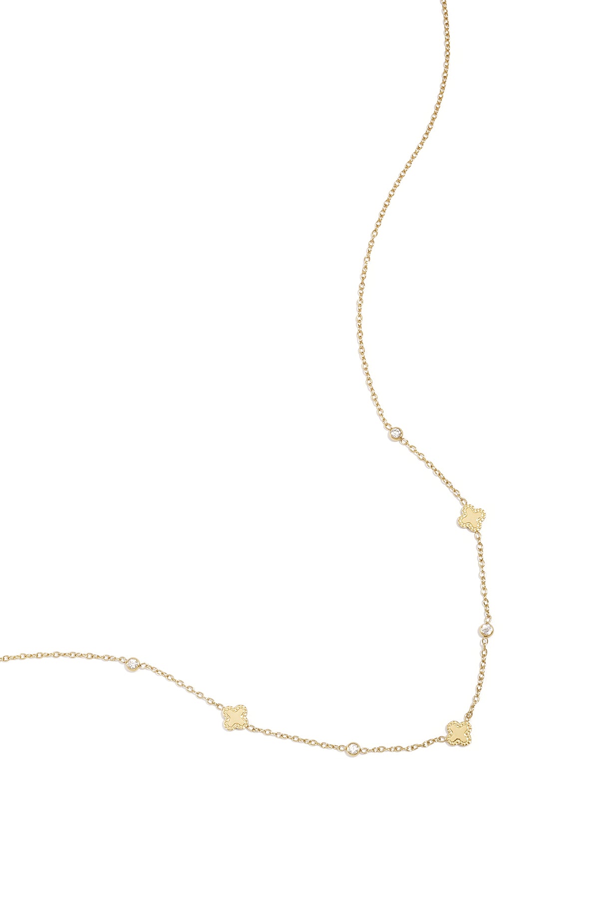 gouden ketting met klavertjes