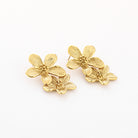 Oorbellen bloemen goud