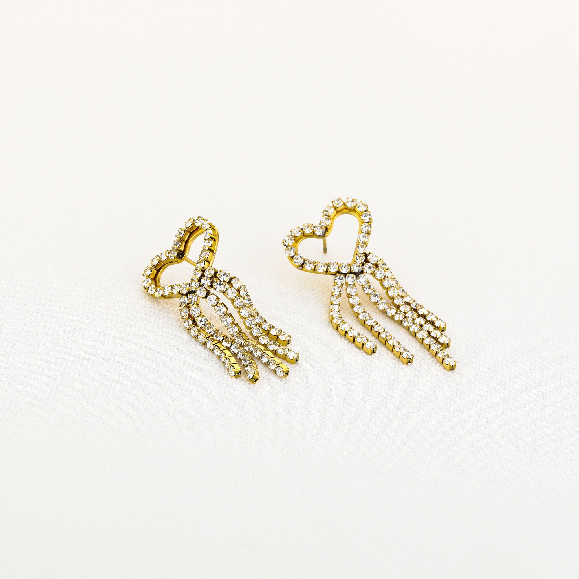 Oorbellen steentjes en hart