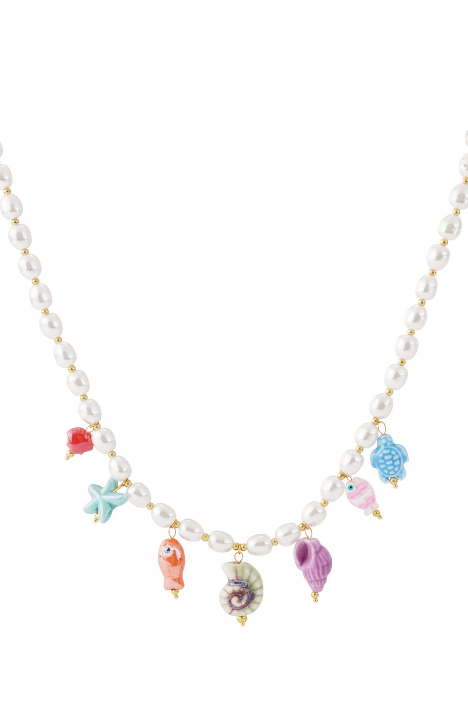 Parelketting met bedels