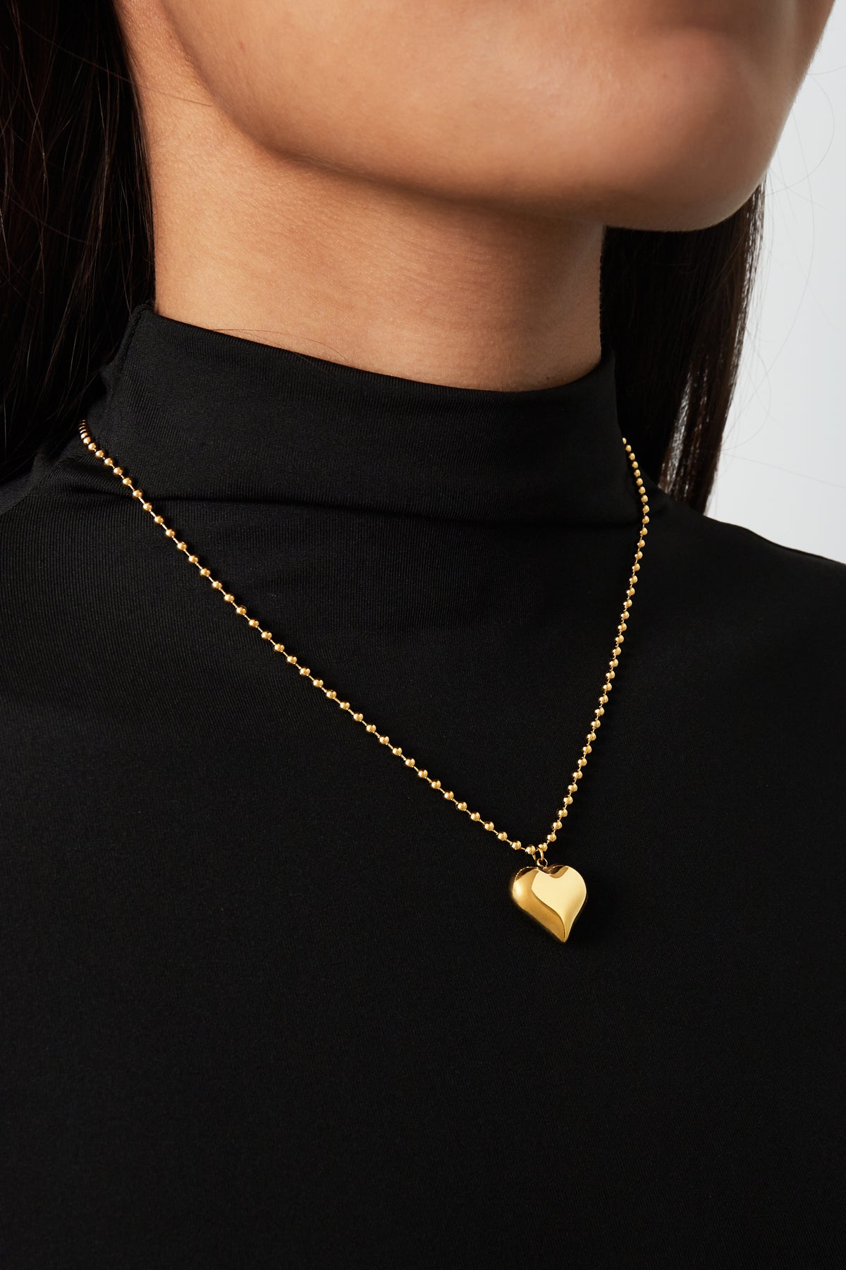 Statement ketting met hart