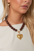 Statement kralenketting ronde kralen