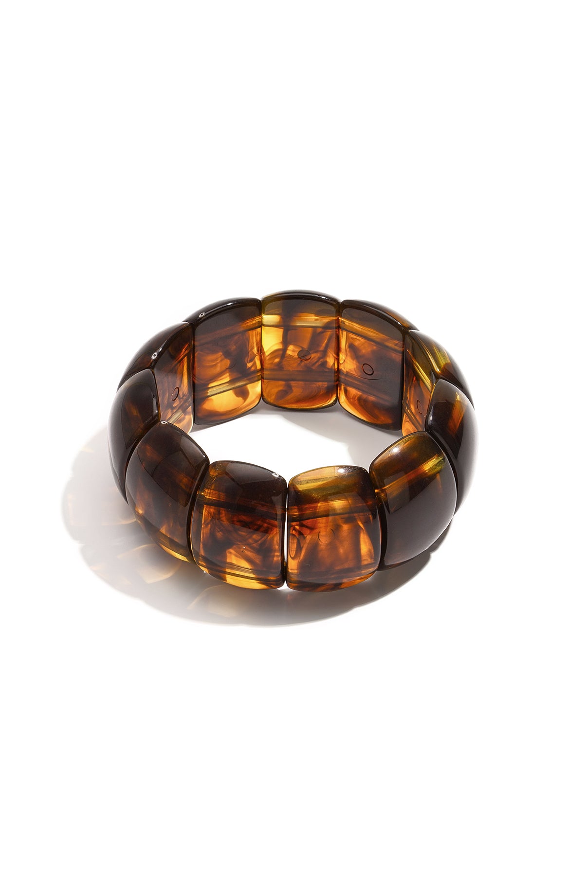 Elastische schakelarmband met luxe gemarmerde afwerking