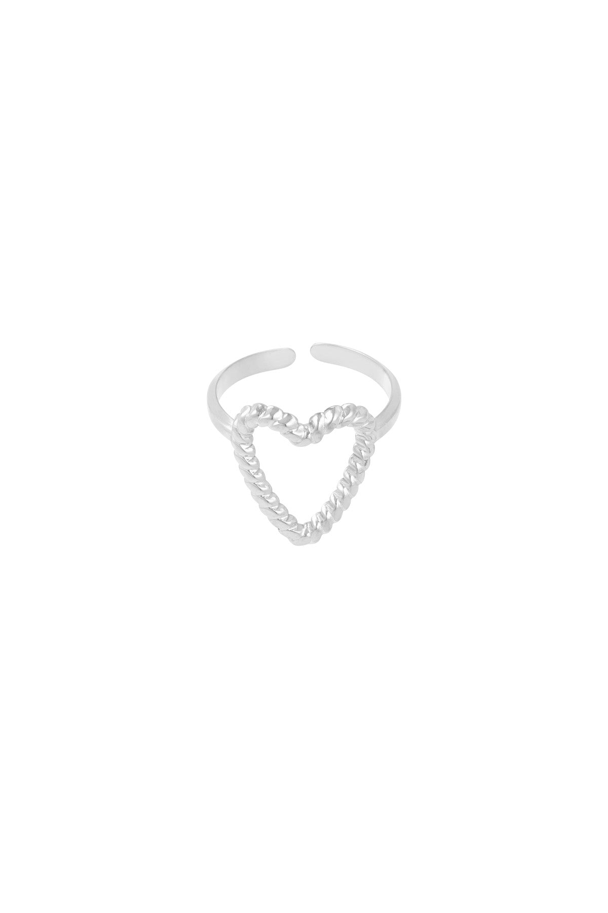 Verstelbare ring open hart