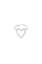 Verstelbare ring open hart