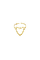 Verstelbare ring open hart