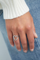 Verstelbare ring open hart